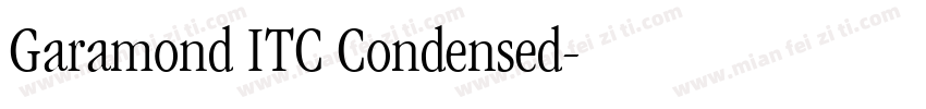 Garamond ITC Condensed字体转换